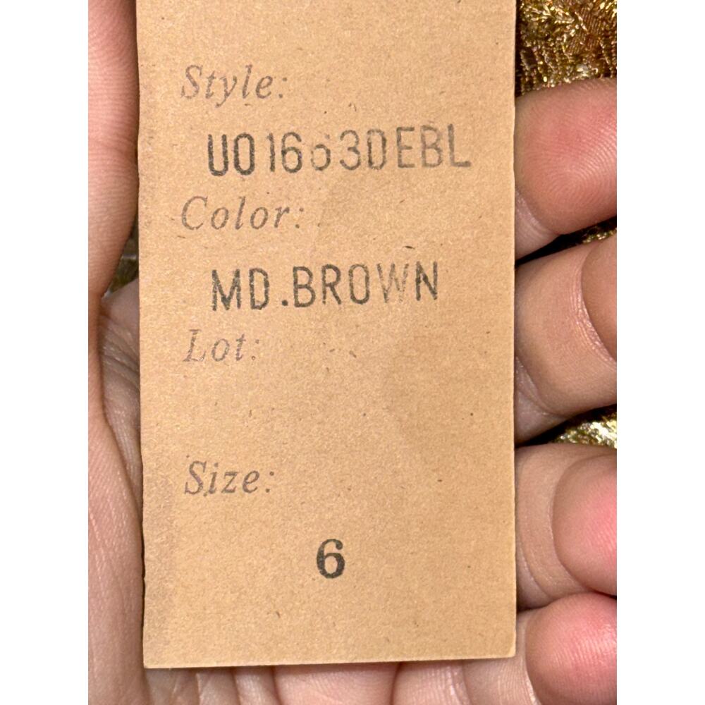 NWT Mandalay Brown Gold Lace Beaded Embellished Long Evening Gown Dress Size 6 - Picture 13 of 15